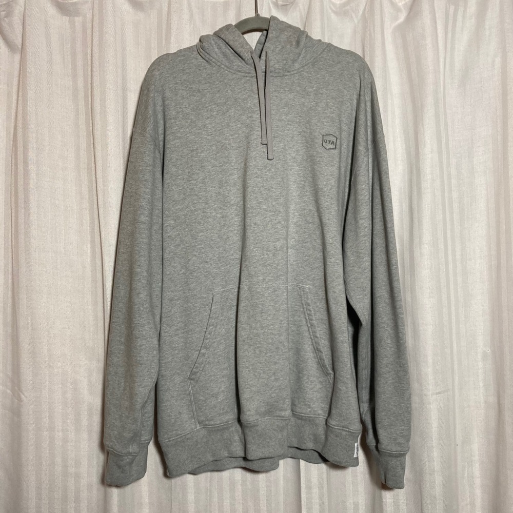 Reigning Champ Mens XL Grey Midweight Terry Pullover Hoodie UTA Logo Canada